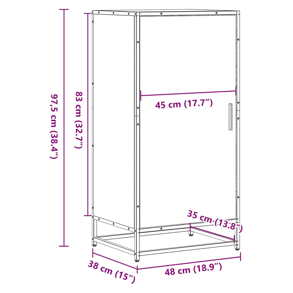 Suport Pantofi 48X38X97,5 Cm Lemn Prelucrat