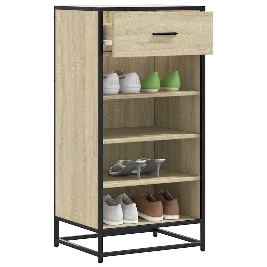 Suport Pantofi Gri Sonoma 48X38X97,5 Cm Lemn Prelucrat
