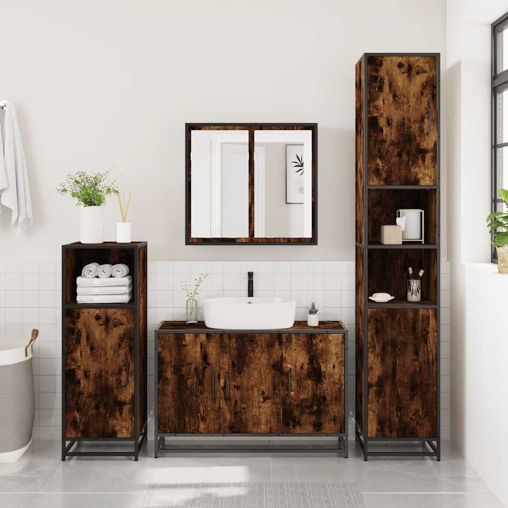 Dulap Pentru Chiuveta De Baie 90X33X60 Cm Lemn