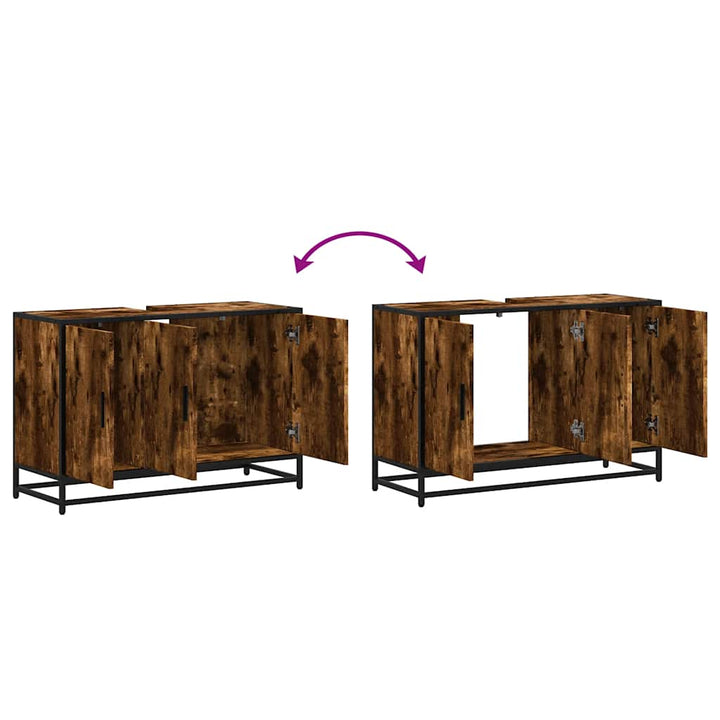 Dulap Pentru Chiuveta De Baie 90X33X60 Cm Lemn