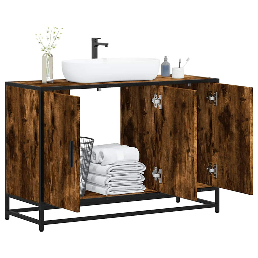 Dulap Pentru Chiuveta De Baie 90X33X60 Cm Lemn