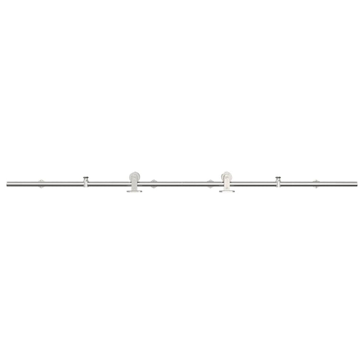 Set Piese Pentru Ușă Glisantă, Argintiu, 200 Cm Oțel Inoxidabil
