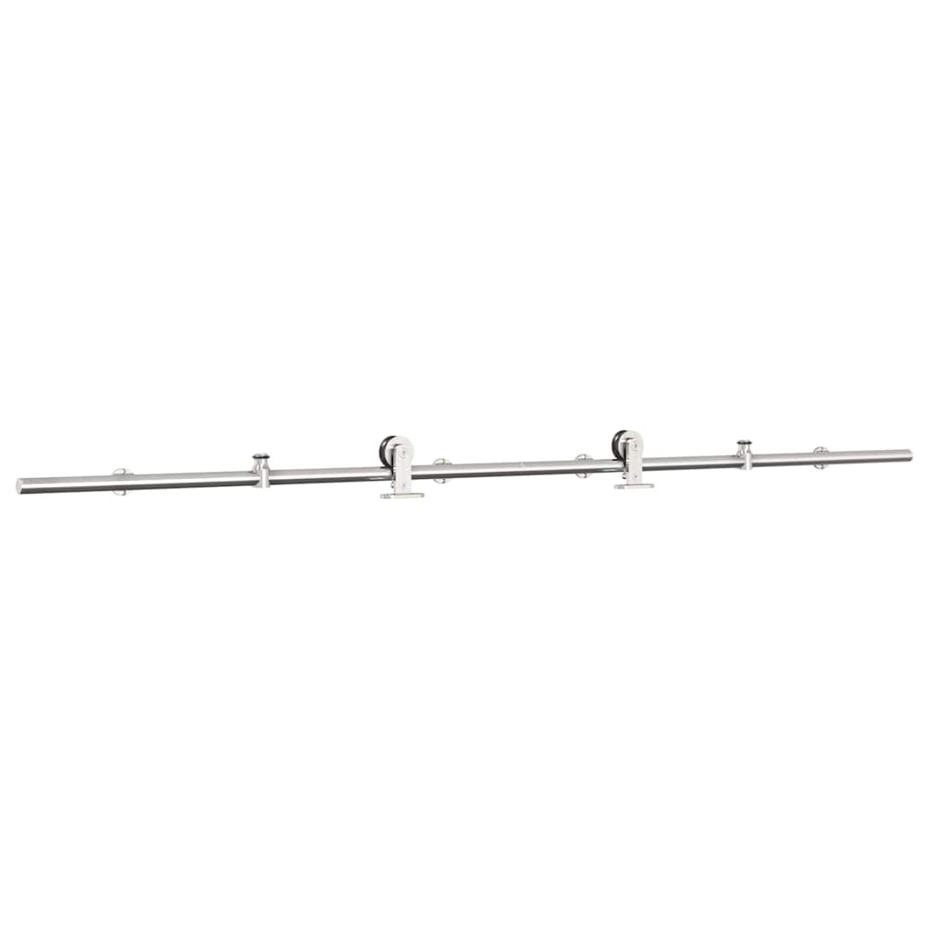 Set Piese Pentru Ușă Glisantă, Argintiu, 200 Cm Oțel Inoxidabil