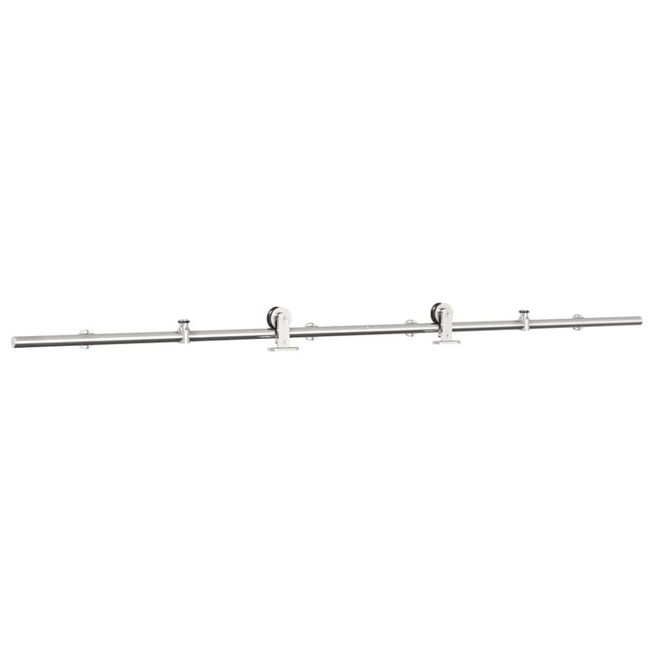 Set Piese Pentru Ușă Glisantă, Argintiu, 200 Cm Oțel Inoxidabil
