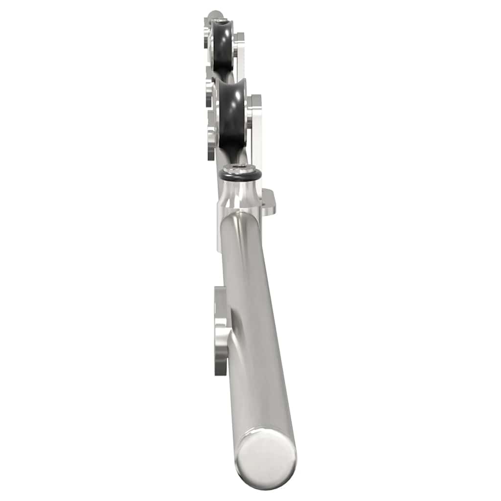 Set Piese Pentru Ușă Glisantă, Argintiu, 200 Cm Oțel Inoxidabil