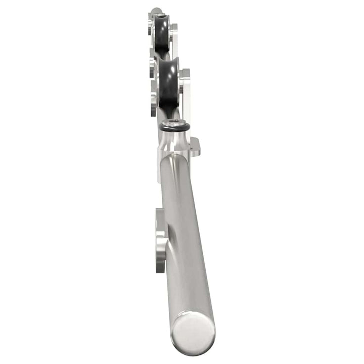 Set Piese Pentru Ușă Glisantă, Argintiu, 200 Cm Oțel Inoxidabil