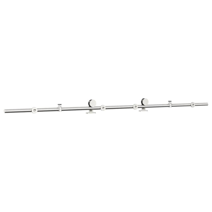 Set Piese Pentru Ușă Glisantă, Argintiu, 200 Cm Oțel Inoxidabil