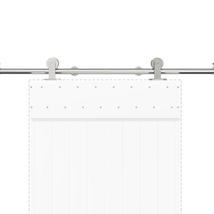Set Piese Pentru Ușă Glisantă, Argintiu, 200 Cm Oțel Inoxidabil