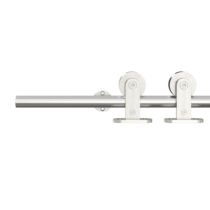 Set Piese Pentru Ușă Glisantă, Argintiu, 200 Cm Oțel Inoxidabil