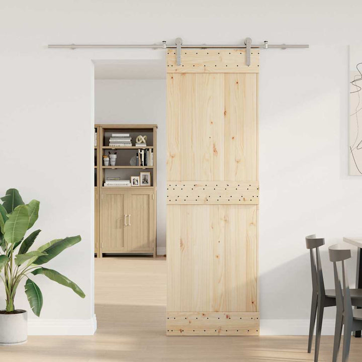 Set Piese Pentru Ușă Glisantă, Argintiu, 200 Cm Oțel Inoxidabil