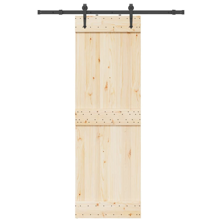 Set Feronerie Pentru Uși Glisante, Negru, 213,5 Cm, Oțel