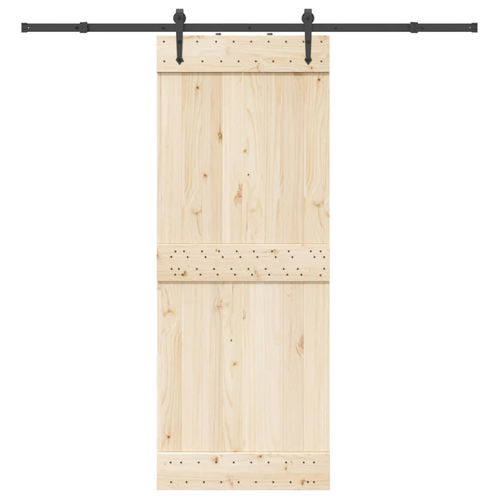 Set Feronerie Pentru Uși Glisante, Negru, 213,5 Cm, Oțel