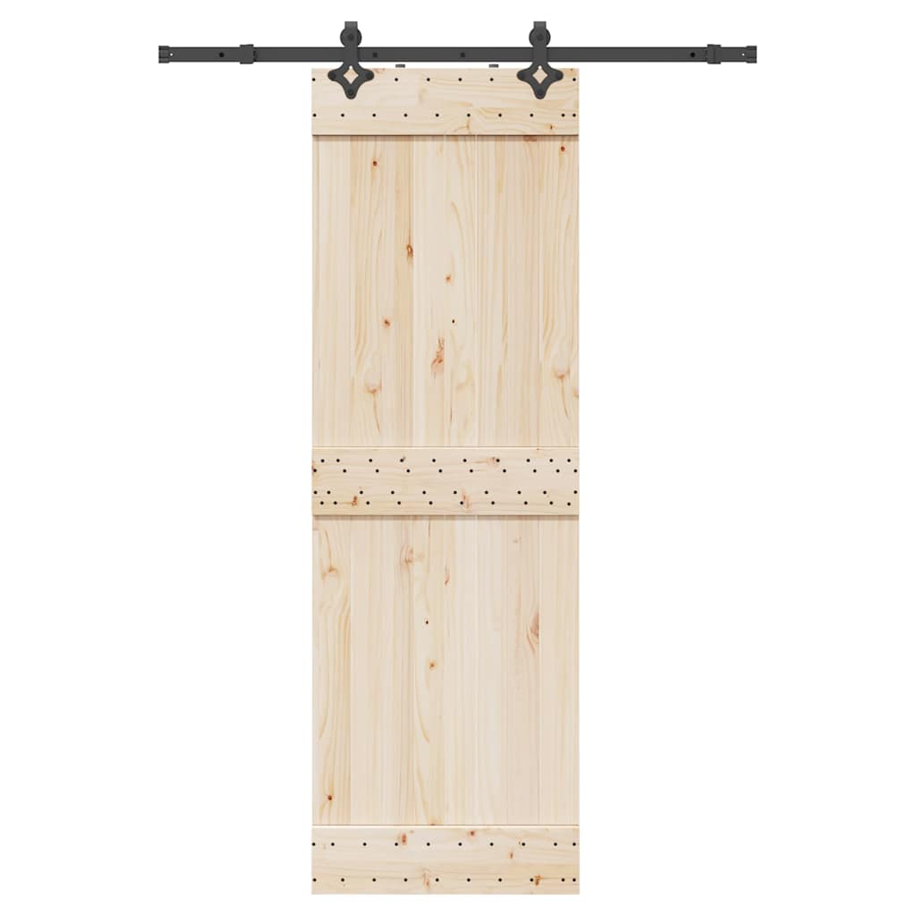 Set Feronerie Pentru Uși Glisante, Negru, 213,5 Cm, Oțel