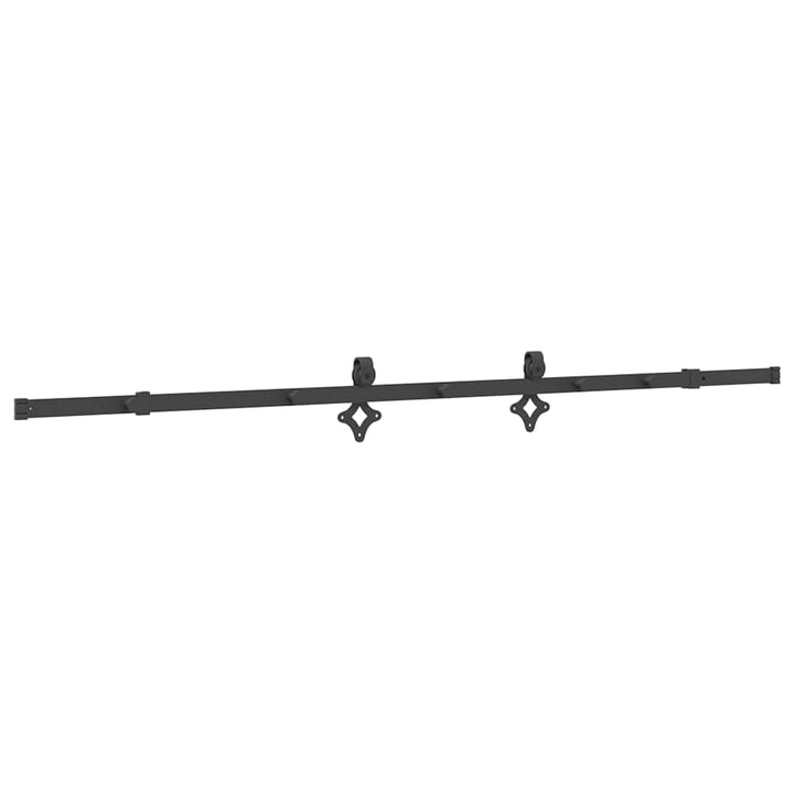 Set Feronerie Pentru Uși Glisante, Negru, 213,5 Cm, Oțel