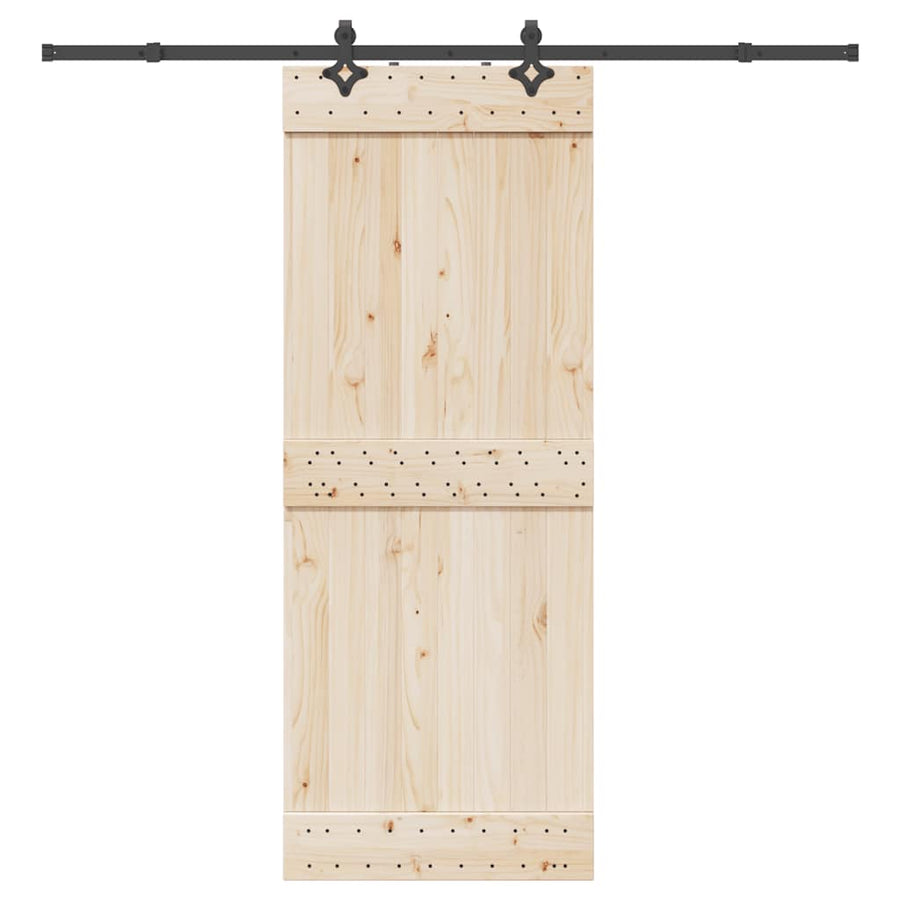 Set Feronerie Pentru Uși Glisante, Negru, 213,5 Cm, Oțel