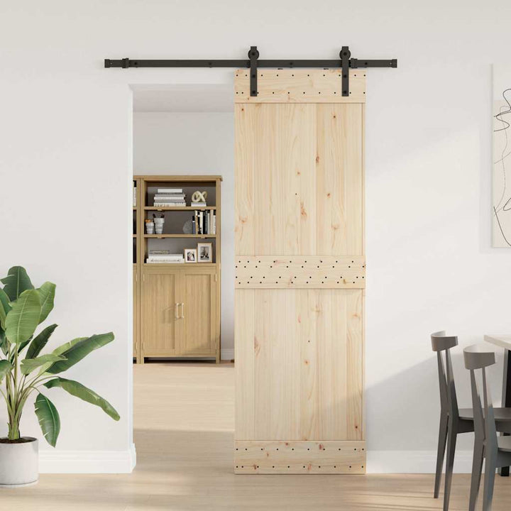 Set Feronerie Pentru Uși Glisante, Negru, 213,5 Cm, Oțel