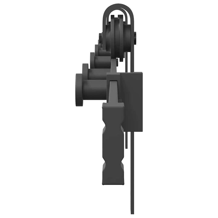 Set Feronerie Pentru Uși Glisante, Negru, 213,5 Cm, Oțel