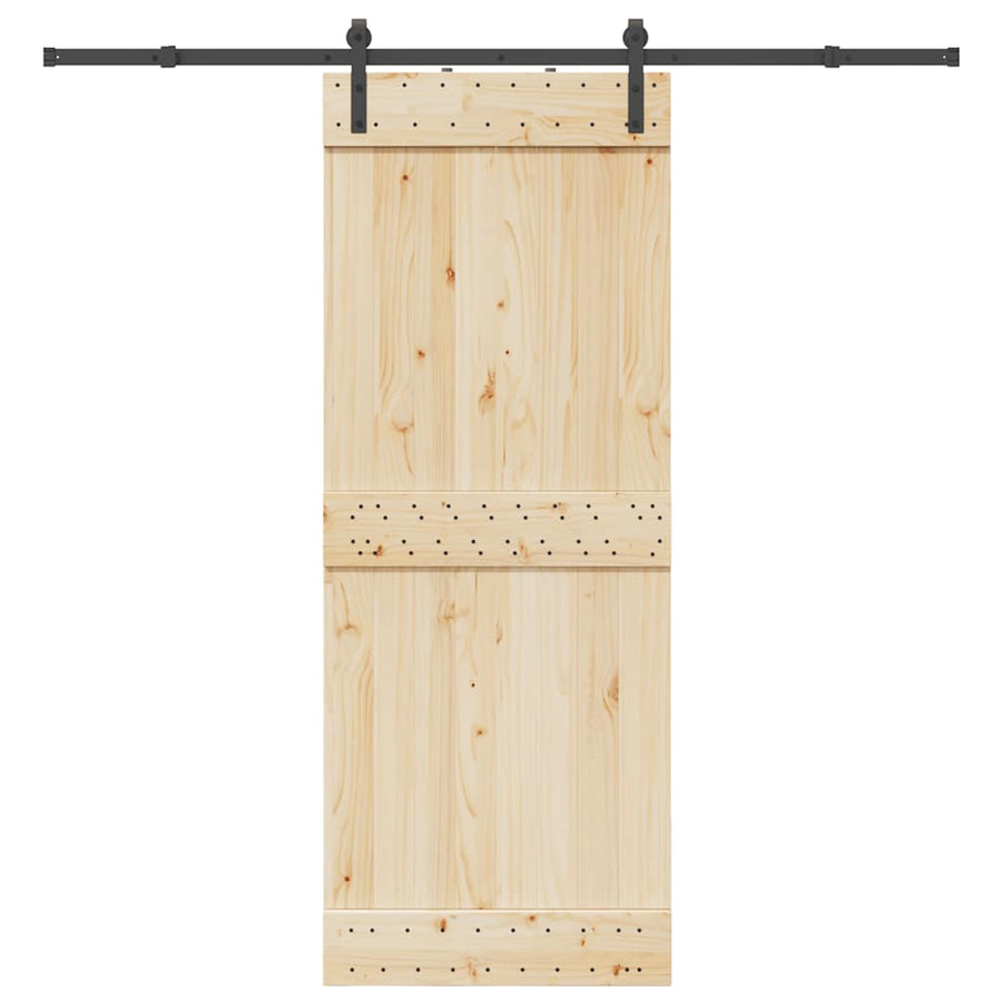 Set Feronerie Pentru Uși Glisante, Negru, 213,5 Cm, Oțel