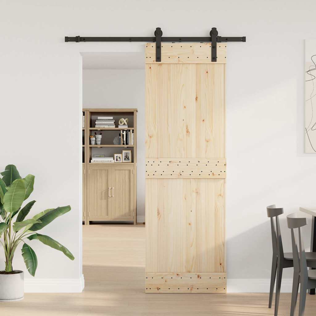 Set Feronerie Pentru Ușă Glisantă, Negru, , Oțel