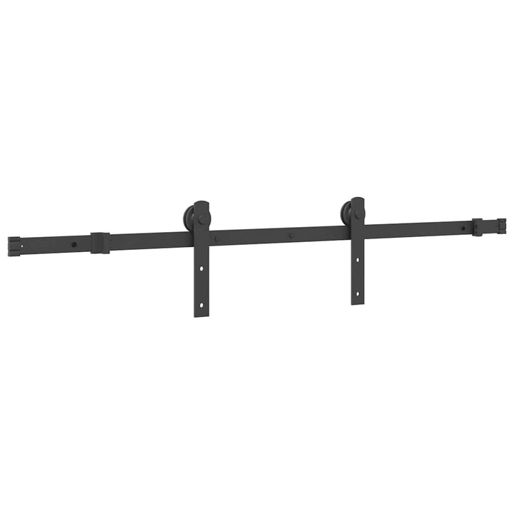 Set Feronerie Pentru Ușă Glisantă, Negru, , Oțel