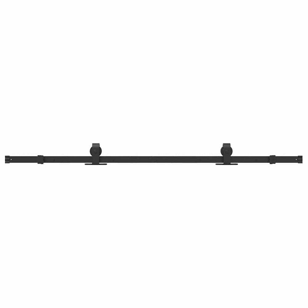 Set Feronerie Pentru Ușă Glisantă, Negru, , Oțel