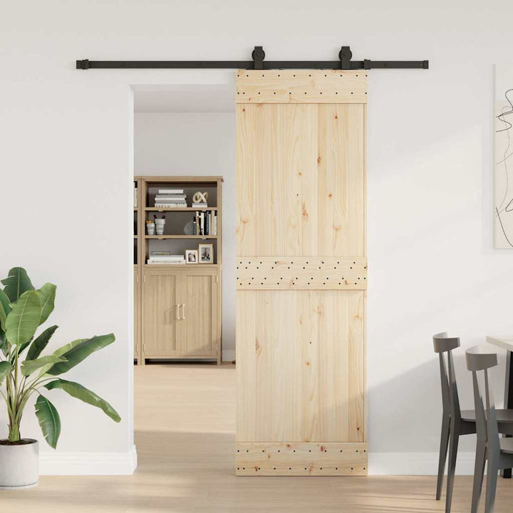 Set Feronerie Pentru Ușă Glisantă, Negru, , Oțel