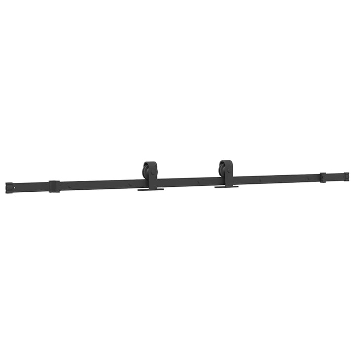 Set Feronerie Pentru Ușă Glisantă, Negru, , Oțel