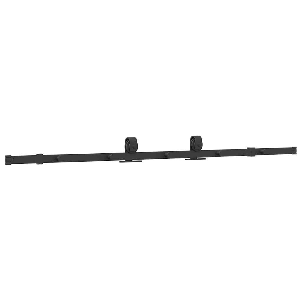 Set Feronerie Pentru Ușă Glisantă, Negru, , Oțel