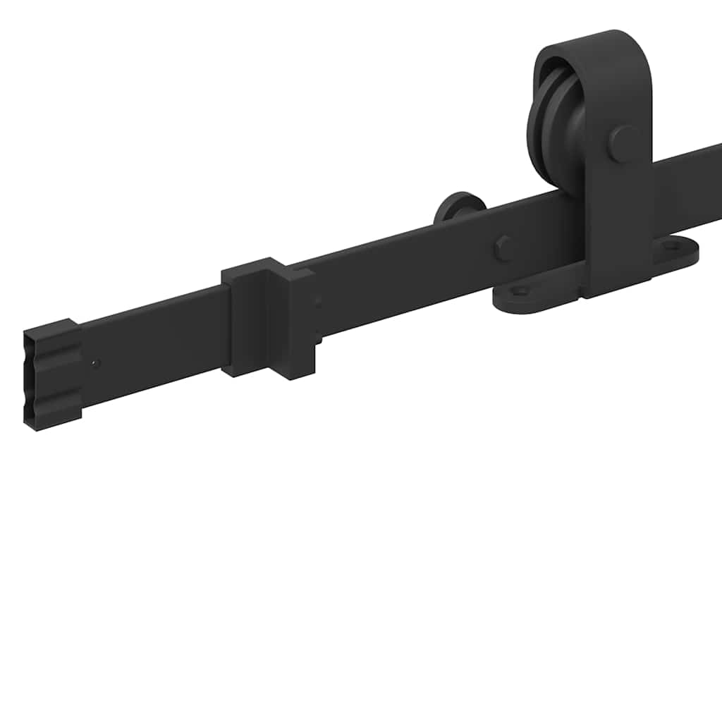 Set Feronerie Pentru Ușă Glisantă, Negru, , Oțel