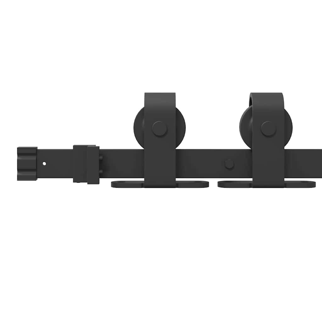 Set Feronerie Pentru Ușă Glisantă, Negru, , Oțel