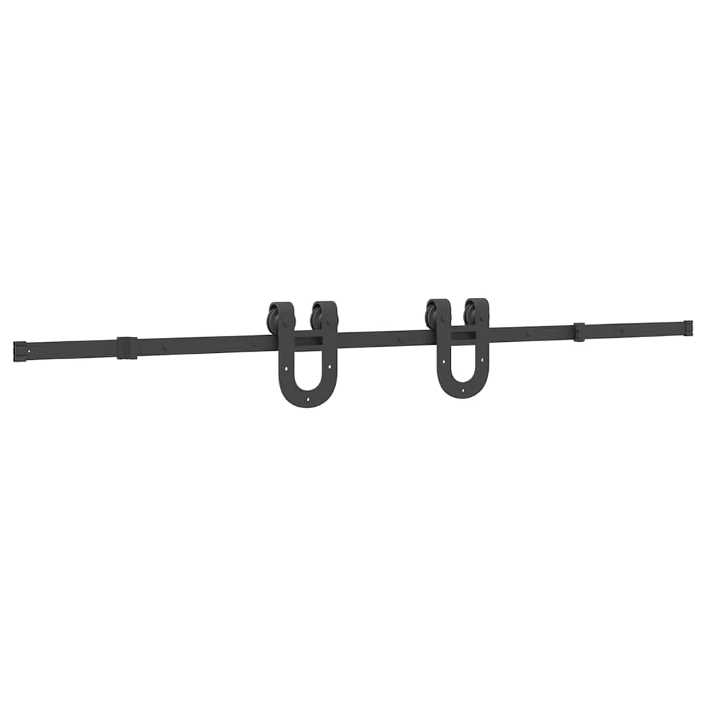 Set Feronerie Pentru Uși Glisante, Negru, , Oțel