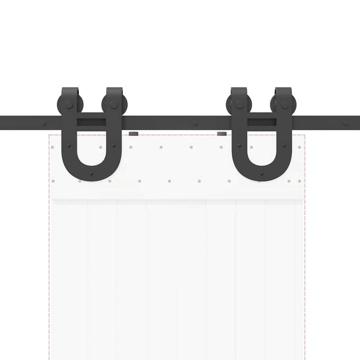 Set Feronerie Pentru Uși Glisante, Negru, , Oțel