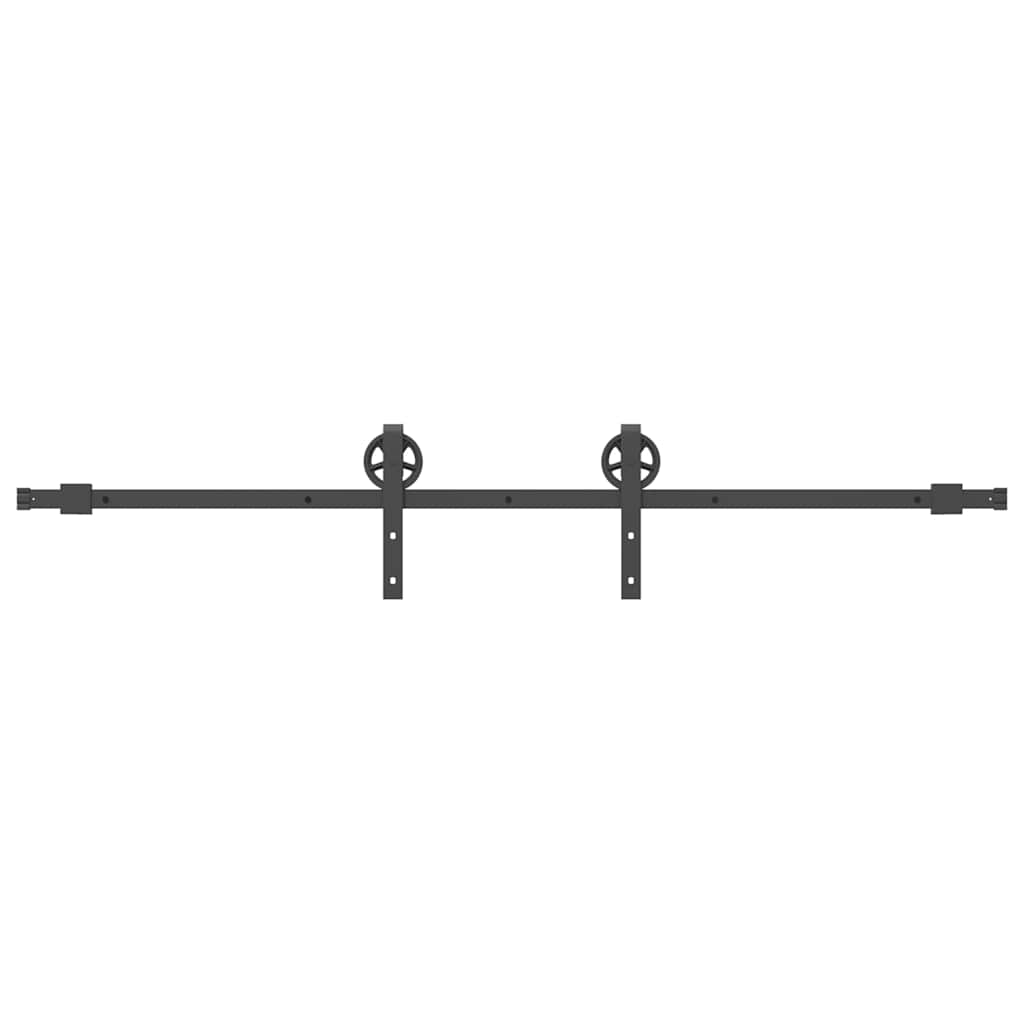 Set Feronerie Pentru Uși Glisante, Negru, , Oțel