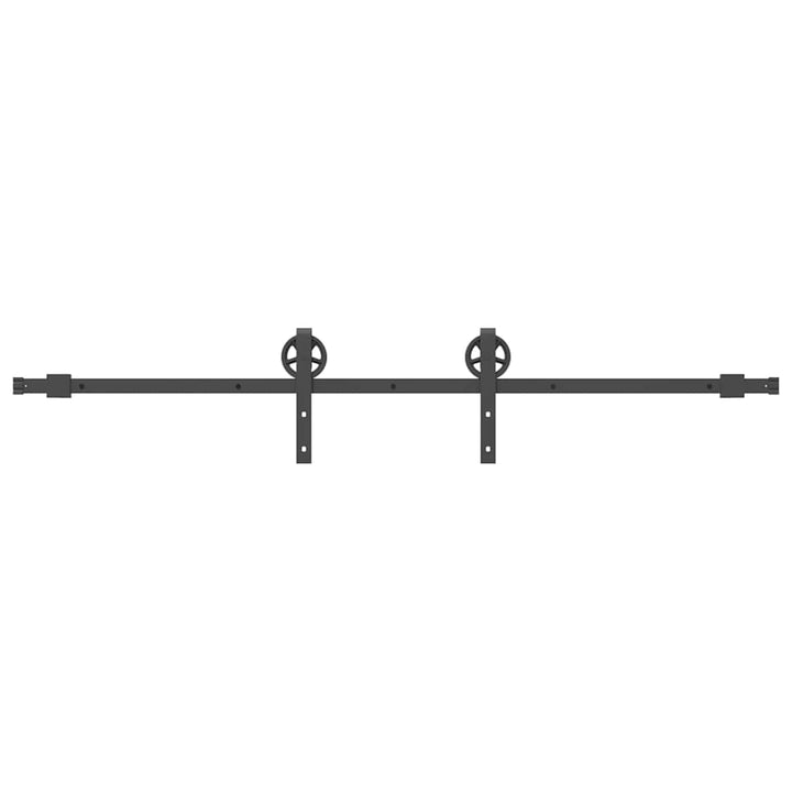 Set Feronerie Pentru Uși Glisante, Negru, , Oțel