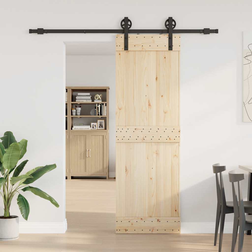 Set Feronerie Pentru Uși Glisante, Negru, , Oțel
