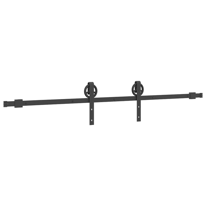 Set Feronerie Pentru Uși Glisante, Negru, , Oțel