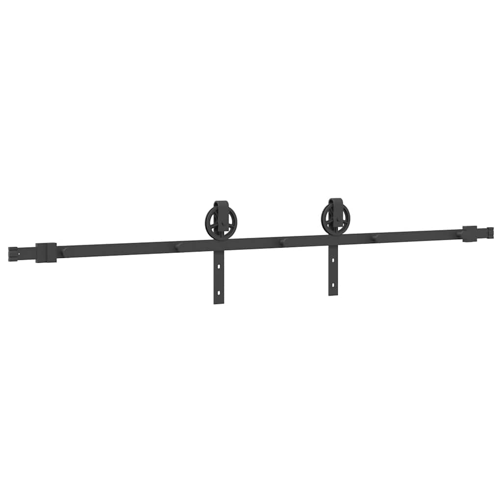 Set Feronerie Pentru Uși Glisante, Negru, , Oțel