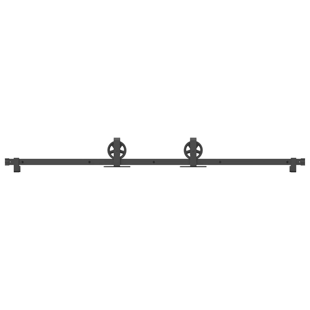 Set Feronerie Pentru Ușă Glisantă, Negru, , Oțel