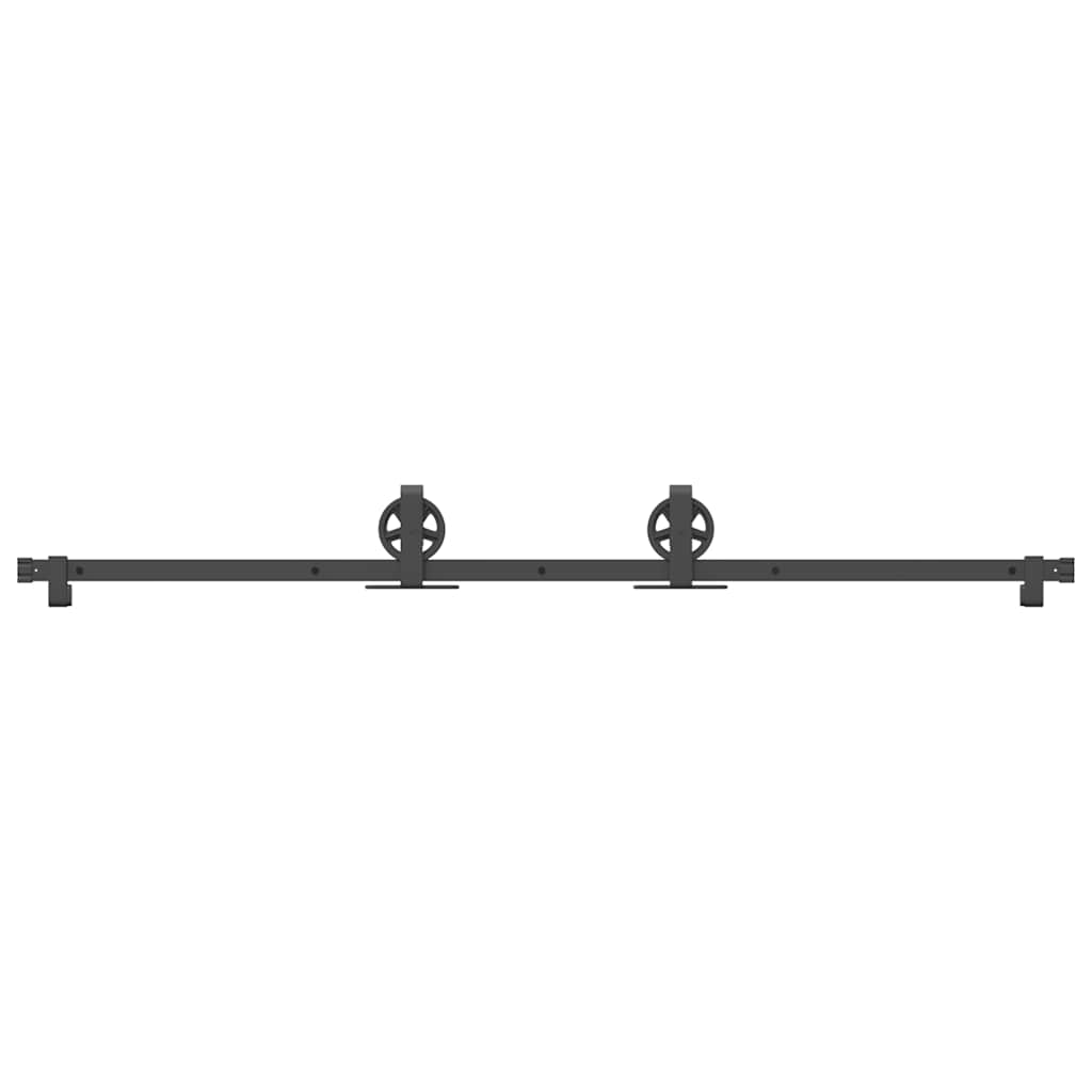 Set Feronerie Pentru Ușă Glisantă, Negru, , Oțel