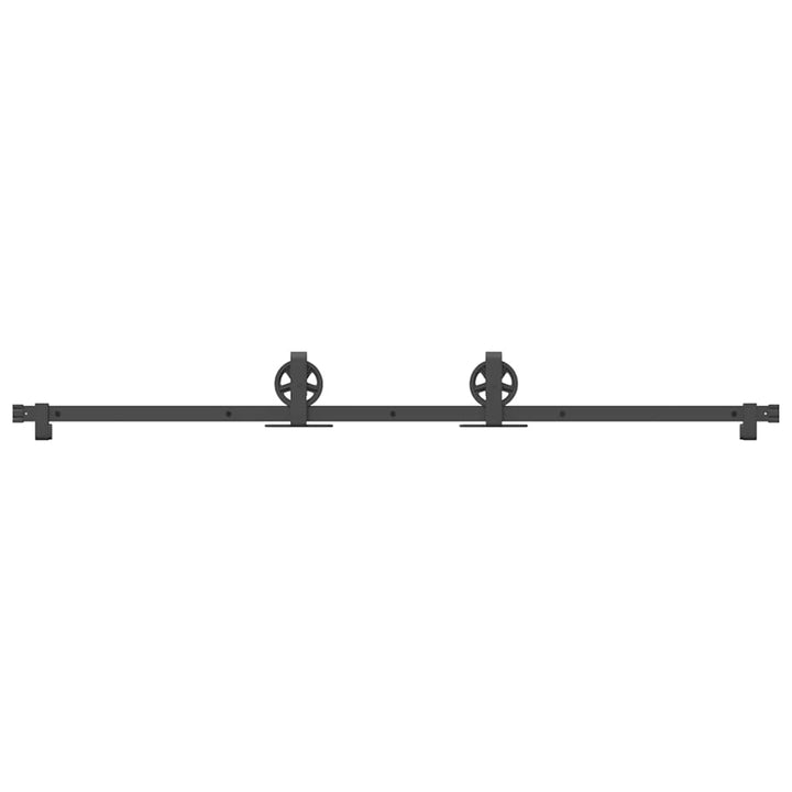 Set Feronerie Pentru Ușă Glisantă, Negru, , Oțel
