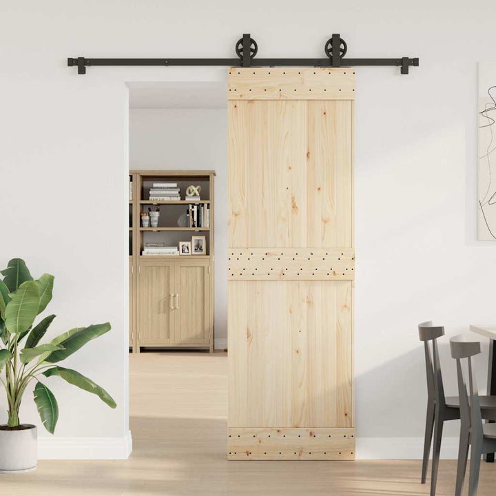 Set Feronerie Pentru Ușă Glisantă, Negru, , Oțel