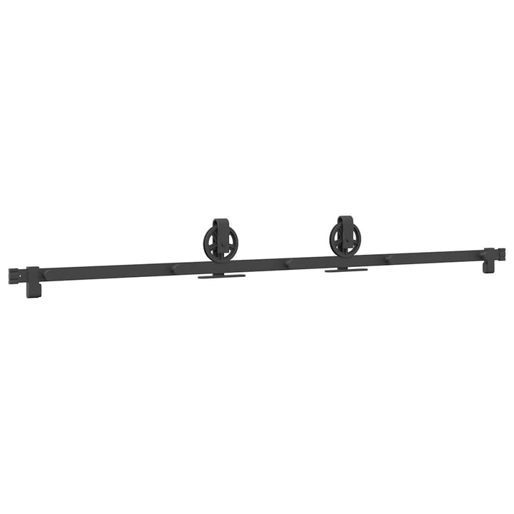 Set Feronerie Pentru Ușă Glisantă, Negru, , Oțel