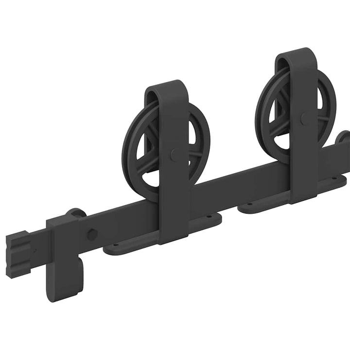 Set Feronerie Pentru Ușă Glisantă, Negru, , Oțel
