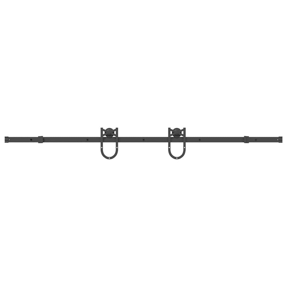 Set Feronerie Pentru Uși Glisante, Negru, , Oțel