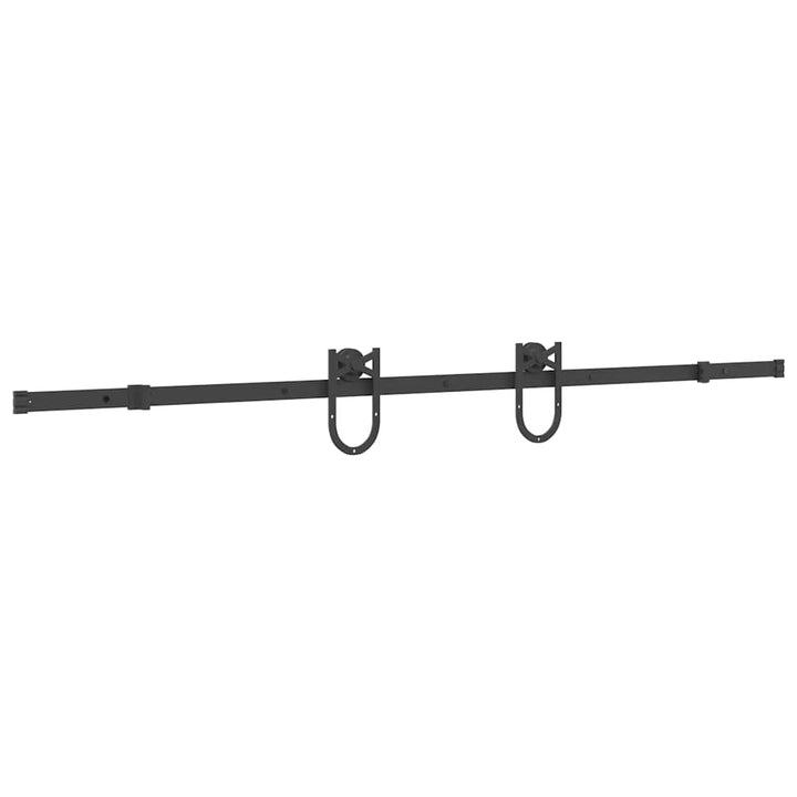 Set Feronerie Pentru Uși Glisante, Negru, , Oțel