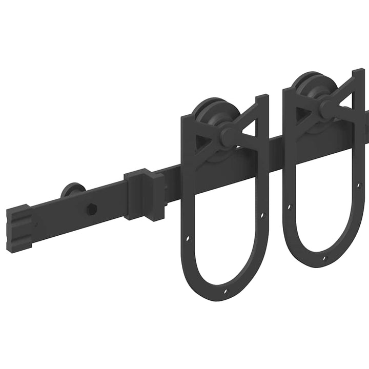 Set Feronerie Pentru Uși Glisante, Negru, , Oțel