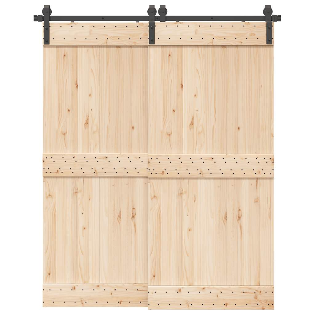 Set Feronerie Pentru Uși Glisante, Negru, , Oțel