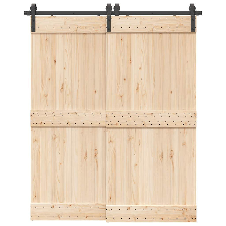 Set Feronerie Pentru Uși Glisante, Negru, , Oțel