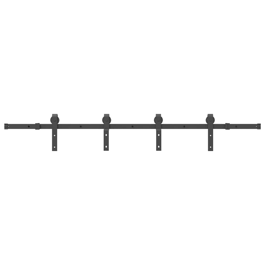 Set Feronerie Pentru Uși Glisante, Negru, , Oțel