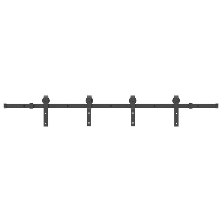 Set Feronerie Pentru Uși Glisante, Negru, , Oțel